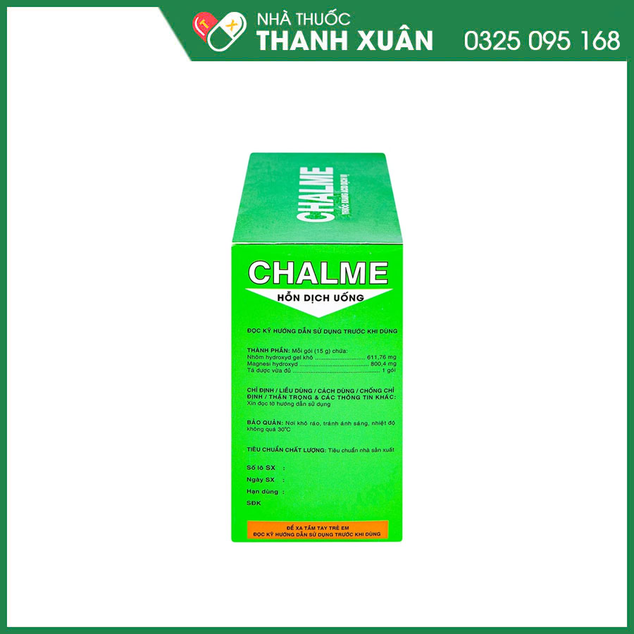 Chalme thuốc điều trị viêm loét dạ dày và làm giảm triệu chứng ợ nóng, khó tiêu, trào ngược dạ dày